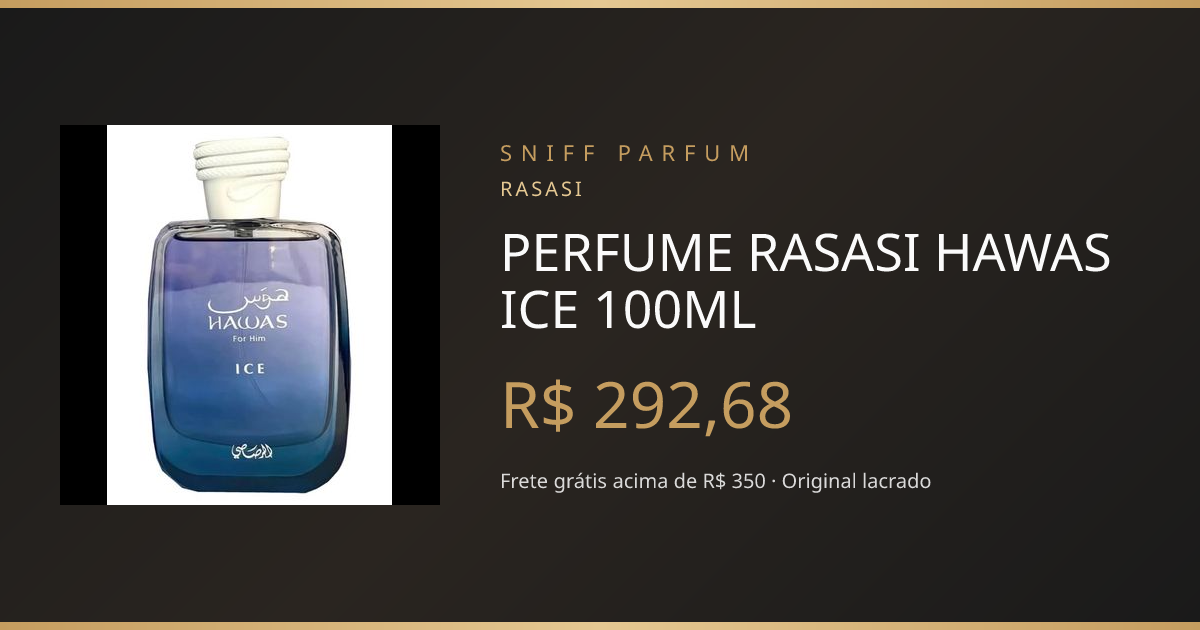 PERFUME RASASI HAWAS ICE 100ML | Sniff Parfum