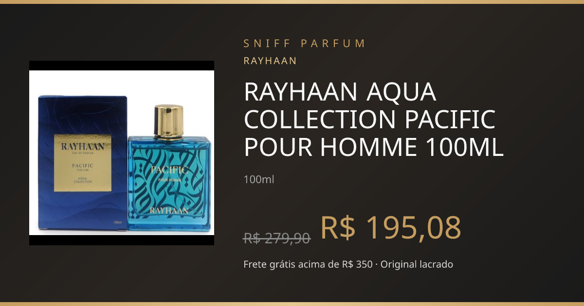 RAYHAAN PACIFIC POUR HOMME 100ml 香水 Perfume Rayhaan Pacific For